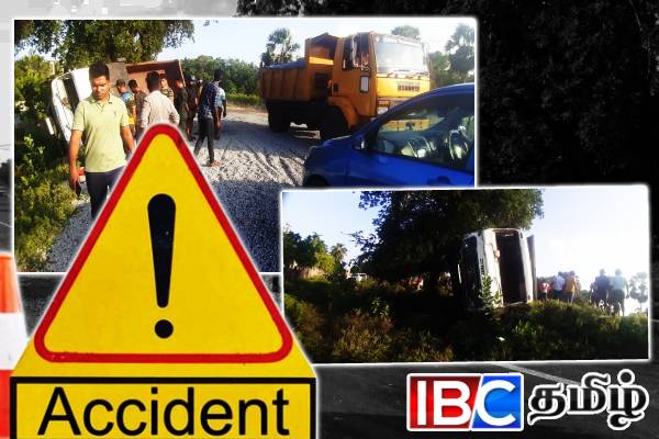 கிளிநொச்சியில் கோர விபத்து: மூவர் படுகாயம்