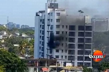 නාරහේන්පිට ගින්න - නිවාස සංකීර්ණයේ සිරවී සිටින කට්ටිය මුදාගැනීමට දැඩි වෙහෙසක් [VIDEO]