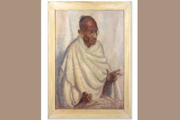 முதல் முறையாக இணையவழி ஏலத்தில் ரூ.1.7 கோடிக்கு விற்பனையான மகாத்மா காந்தி ஓவியம் | Mahatma Gandhi Painting Sold For Rs 1 7 Crore