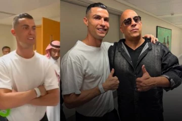 அருகிலிருக்கும் மெஸ்ஸியை பார்க்காமல்.,கண்டங்கள் கடந்து வந்த பிரபலம்: கைகட்டி பேச்சை கேட்ட ரொனால்டோ