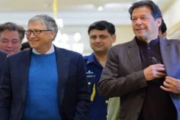 பாகிஸ்தான் பிரதமர் இம்ரான்கானை  சந்தித்தார்   பில்கேட்ஸ்!