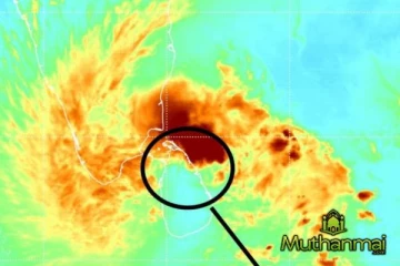 இலங்கையிலிருந்து நகர்ந்து செல்லும் தித்வா புயல்!