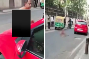 போதையில் நடுவீதியில் நிர்வாணமாக அடாவடி ; பரபரப்பை ஏற்படுத்திய காணொளி