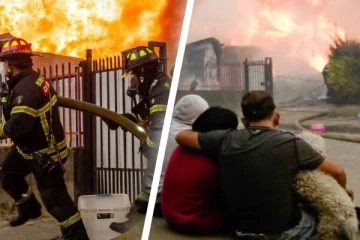 சிலி நாட்டில் பெரும் காட்டுத்தீயால் அவசர நிலை அறிவிப்பு; வீடுகளை இழந்து தவிக்கும் மக்கள்