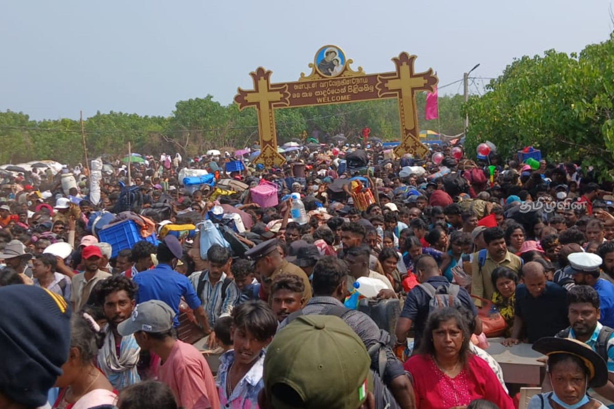 வரலாற்றுச் சாதனை பக்தர் வருகை! கச்சதீவில் நிலவிய அசாதாரண சூழல் | Unusual Situation Prevailing In Katchatheevu