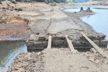 වියළි කාලගුණික තත්ත්වය මත යට වූ ගම්මානයක් යළි මතුවේ [PHOTOS]