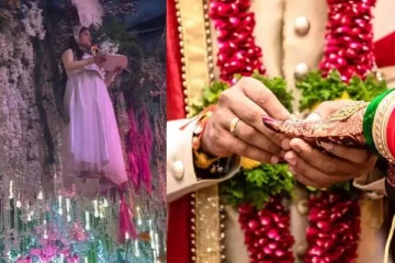 சொர்க்கத்தில் நடந்த திருமணம்! அந்தரத்தில் தேவதைகள்..கொந்தளித்த இணையவாசிகள்