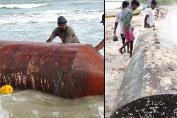 மட்டக்களப்பு கடலில் மர்மபொருள்; ஆவலாக சென்று பார்வையிடும் மக்கள்!