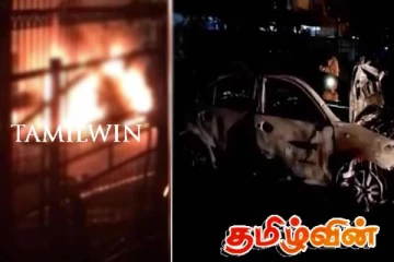 கொழும்பில் அதிகாலையில் ஏற்பட்ட விபத்து! தீக்கிரையான கார்