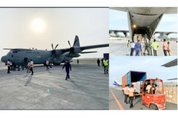 டெல்லியிலிருந்து இந்திய விமானப்படை தனி விமானத்தில் 780 கிலோ மருத்துவ உபகரணங்கள் சென்னைக்கு வந்தன!