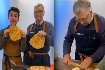 ரொட்டி உருட்டும் பில் கேட்ஸ்; வெளியான காணொளி