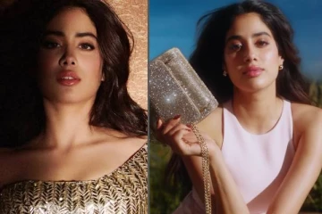 கோல்டன் பியூட்டி!! ஸ்ரீதேவி மகள் ஜான்வி கபூரின் கலக்கல் போட்டோஷூட்..