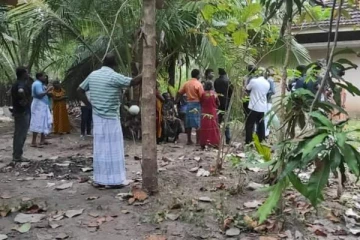 மரத்திலிருந்து முதியவரொருவர் தவறி விழுந்து பலி (Photos)