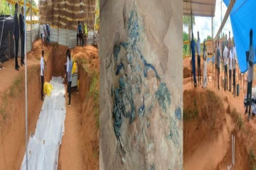 கொக்குத்தொடுவாய் மனிதப்புதை குழி அகழ்வுப் பணி: திடீரென இடை நிறுத்தம்(படங்கள்)