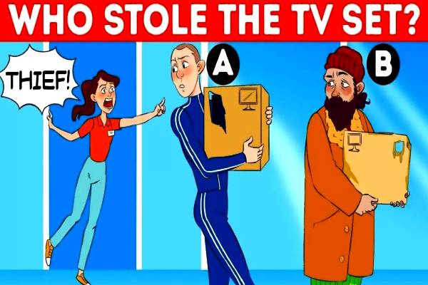 IQ Test: களவு போன Tv.. பெண்ணின் கதறலால் சிக்கப்போகும் நபரை உங்களுக்கு தெரியுமா? | Brain Teaser Challenge Who Stole The Tv