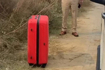 சாலையோரம் கிடந்த சூட்கேசுக்குள் இளம்பெண்ணின் உயிரற்ற உடல்