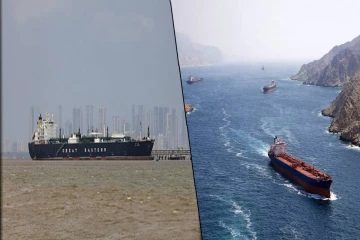 ஹோர்முஸ் நீரிணையில் இஸ்ரேல் கப்பல் மீது ஈரான் ட்ரோன் தாக்குதல்: பற்றியெரிந்த கப்பல்