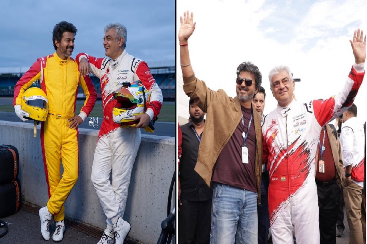 அஜித்துடன் ரேஸ் காரில் பயணம் செய்த முதலமைச்சர் விஜய்... இணையத்தை கலக்கும் வீடியோ! | Ajith Vijay Rides In Race Car In London Video