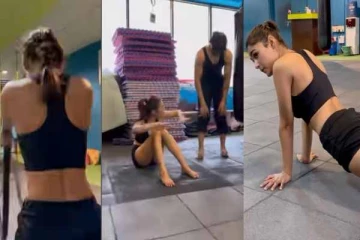 வேறலெவல் வொர்க் அவுட் செய்யும் இளம் நடிகை.... வைரலாகும் வீடியோ