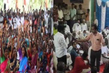 கிராம சபை கூட்டத்தில் லஞ்சப் புகார் தெரிவித்த இளைஞர் - மைக் வலுக்கட்டாயமாக பறிக்கப்பட்டதாக புகார்