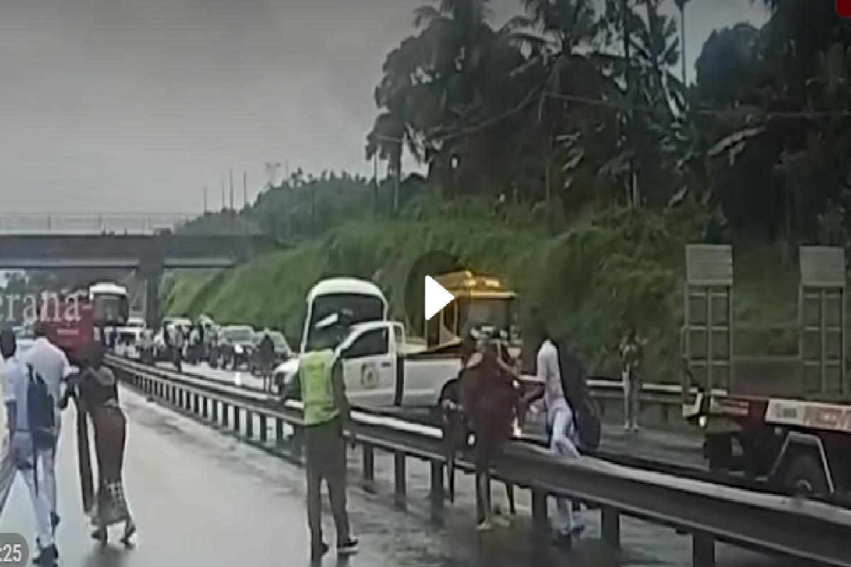 தெற்கு அதிவேக நெடுஞ்சாலையில் பல வாகனங்கள் மோதி விபத்து | Multiple Vehicle Collision Southern Expressway