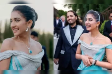 ராதிகா மெர்ச்சன்ட் அணிந்திருந்த அதிசய நீல நிற வைர நெக்லஸ்! சுவாரஸ்யமான பின்னணி