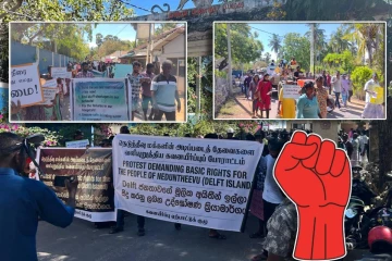 யாழ். நெடுந்தீவில் வெடித்த மாபெரும் மக்கள் போராட்டம்