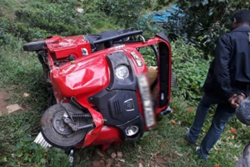 20 அடி பள்ளத்தில் புரண்டு முச்சக்கரவண்டி! பாடசாலை மாணவர்கள் படுகாயம்