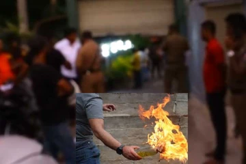 தொழிலதிபர் வீட்டின் மீது பெட்ரோல் குண்டுத் தாக்குதல்