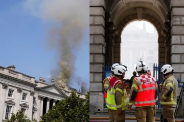 லண்டனின் பிரபலமான சோமர்செட் ஹவுஸில் தீ விபத்து: 125 தீயணைப்பு வீரர்கள் போராட்டம்