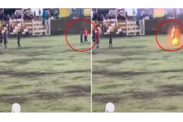 திடீரென பாய்ந்த மின்னல்..மைதானத்தில் கால்பந்து வீரர்களுக்கு நேர்ந்த கொடூரம்!