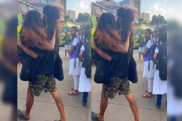 நாகர்கோவில் பேருந்து நிலையத்தில் இளம் பெண்ணை துாக்கிய படி வலம் வந்த இளைஞர் - வைரலாகும் வீடியோ..!