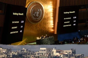 காசாவில் உடனடி போர் நிறுத்தத்தை வலியுறுத்தி ஐ.நா பொதுச் சபையில் வாக்கெடுப்பு