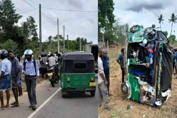 யாழில் பறக்க நினைத்த முச்சக்கரவண்டி சாரதியால் நேர்ந்த சம்பவம்