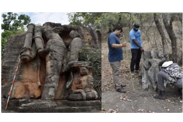 மத்தியபிரதேச வனப்பகுதியில் பிரமிக்க வைக்கும் 2ம் நூற்றாண்டு சிற்பங்கள் கண்டுப்பிடிப்பு - வைரலாகும் புகைப்படம்