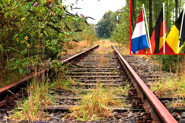 Historic railway reopening, Iron Rhine railway, Belgium Germany Netherlands railway, EU defense infrastructure, NATO transport corridor