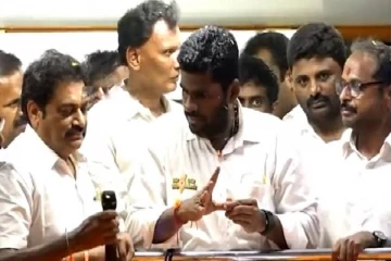 எப்புட்றா! அண்ணாமலைக்கு அடிபட்டது வலதுகையில்.. பேண்டேஜ் போட்டது இடதுகையில்