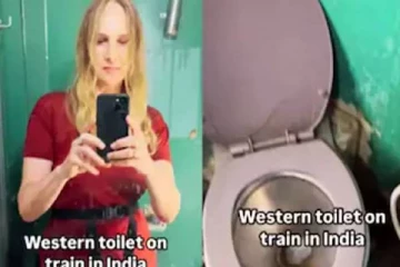 இந்திய ரயிலில் அசுத்தமான கழிவறை.., வெளிநாட்டு பெண் எடுத்த வீடியோ வைரல்