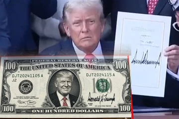 அமெரிக்க வரலாற்றில் முதன்முறை; நாணயத்தாள்களில் டிரம்பின் கையெழுத்து!
