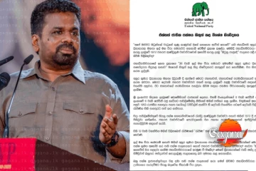 “කාණුවකින් ගසාගෙන ගොස් අපගේ හිස මතට ඔටුන්නක් වැටුණේ නැත” - ජනපතිගේ ප්‍රකාශයට එජාපෙන් නිවේදනයක්