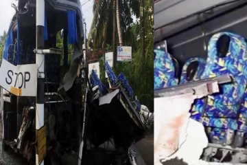 இன்று அதிகாலை இடம்பெற்ற கோர விபத்து; புகையிரதத்துடன் மோதிய பேருந்து