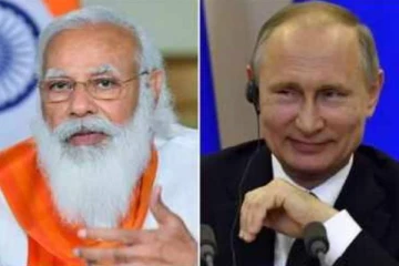 ரஷிய அதிபருடன் தொலைபேசியில் உரையாடிய  மோடி