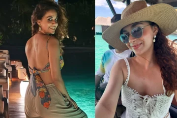 மாலத்தீவில் கிளாமர் லுக்.. கீர்த்தி சுரேஷ் ஹனிமூன் புகைப்படங்கள்