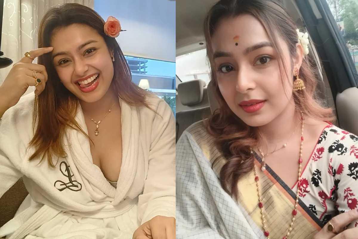 ரவிக்கையில்லா சேலையில் மயக்கும் நடிகை மோக்ஷா!! புகைப்படங்கள்.. | Mokksha Durga Pooja Photos Post Viral ரவிக்கையில்லா சேலையில் மயக்கும் நடிகை மோக்ஷா!! புகைப்படங்கள்.. | Mokksha Durga Pooja Photos Post Viral