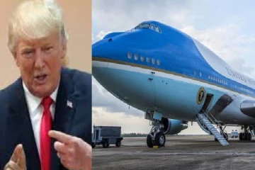 நடுவானில் பதற்றம் ; டிரம்ப்பின் விமானத்தை நெருங்கி வந்த பயணிகள் விமானம்