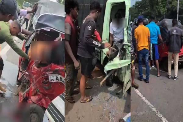 மூன்று வாகனங்கள் மோதி கோர விபத்து! இருவர் பலி: மேலும் சிலர் வைத்தியசாலையில் | Anuradhapuram Pathenia Main Road Accident