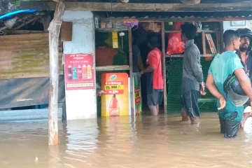 இடைவிடாது தொடரும் மழை : வெள்ளத்தில் மூழ்கிய கிராமம்(Photos)
