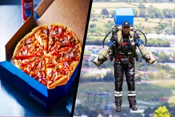 பிரித்தானியாவில் பறந்து கொண்டு பீசா விநியோகம்: நிறுவனத்தின் புதிய முயற்சி