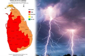 நிலவும் மழையுடனான காலநிலை: மின்னல் தாக்கம் தொடர்பில் விடுக்கப்பட்ட எச்சரிக்கை!
