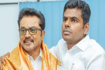 லண்டனுக்கு புறப்பட்ட அண்ணாமலை! வாழ்த்து சொல்லி வழியனுப்பிய சரத்குமார்